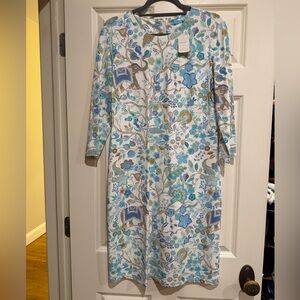 J. McLaughlin Catalina Cloth Sophia Dress with Blue & Teal Accents